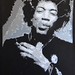 Jimi Hendrix. Stencil on canvas.